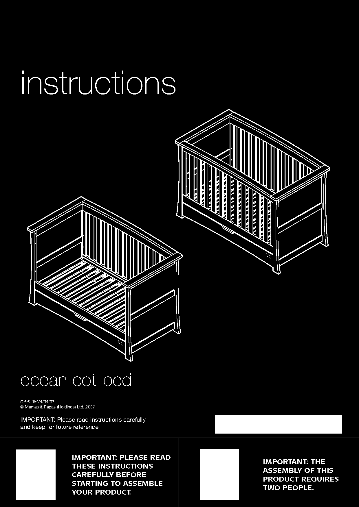 ocean cot bed instructions